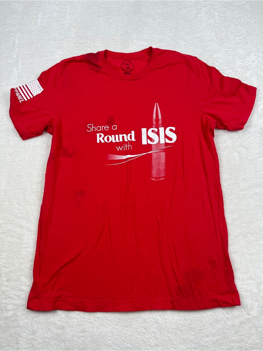 Nine Line Apparel Share a Round With ISIS T-Shirt Men’s Large Red Graphic Tee